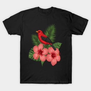 Scarlet Tanager Forest Songbird T-Shirt